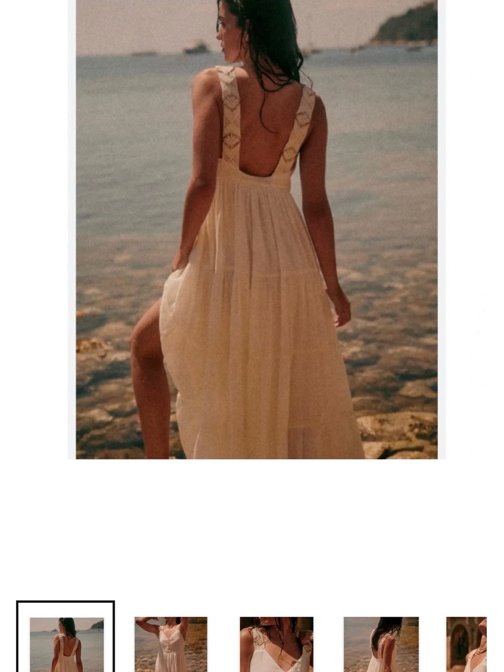 Sézane Lecce Dress in Ecru NWT US 2